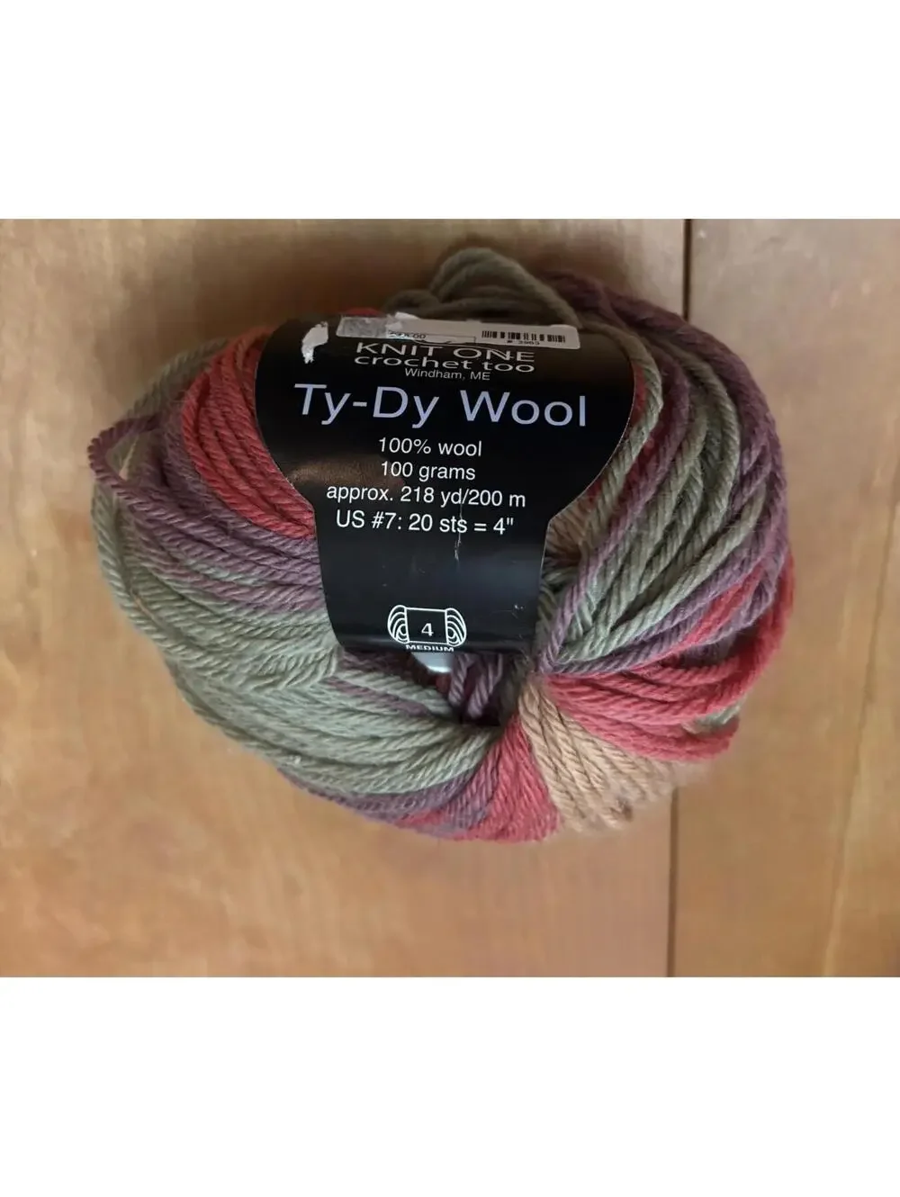 Knit One Crochet Too Ty-Dy Wool Worsted Yarn Lot of 5, #3559, #3814, #3789